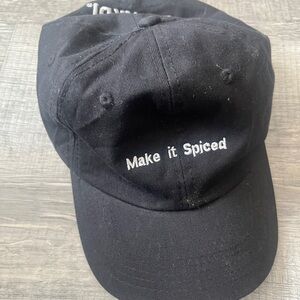 BACARDI MAKE IT SPICED BLACK ADJUSTABLE BASEBALL HAT CAP strap back embroidered
